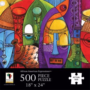 Jazz Masks DD Ike Jigsaw Puzzle
