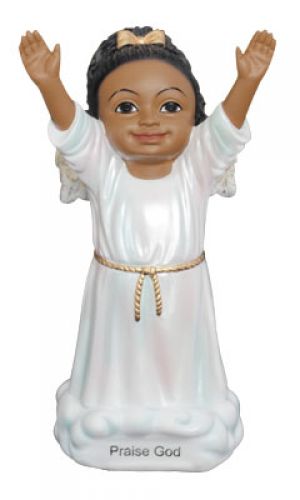 Praise God Two African American Cheerful Cherub