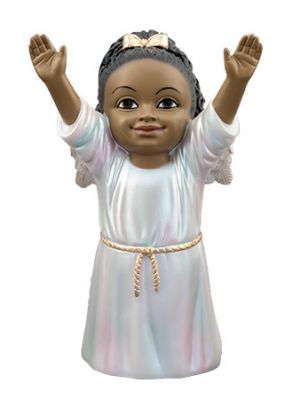 Praise God African American Cheerful Cherub
