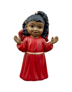 Rejoice In Red  African American Cheerful Cherub