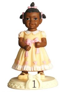 Birthday Girl: Age 1 African American Figurine