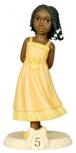 Birthday Girl: Age 5 African American Figurine