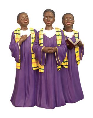 Teen Choir Trio Church Pew Collection Figurine