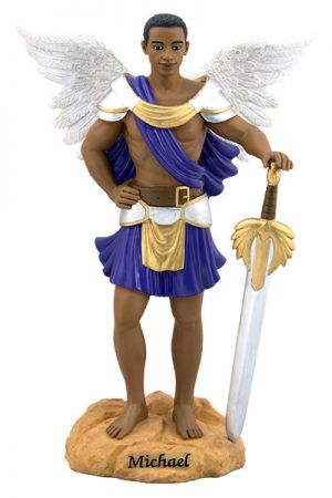 Archangel Michael African American Figurine