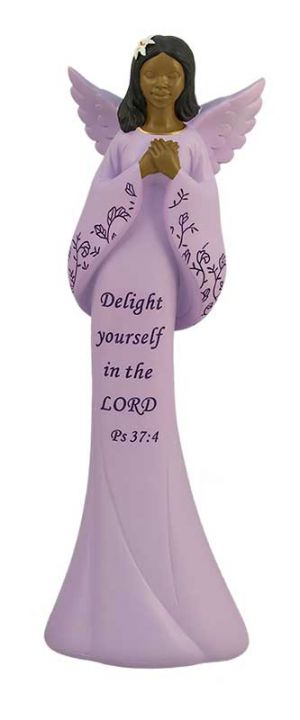 Delight in the Lord Psalm 37:4  African American Figurine
