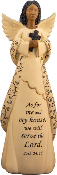 As for me and my house Josh 24:15  African American Figurine
