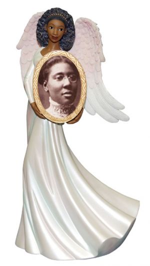 Angel picture frame African American Figurine