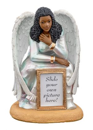 Guardian Angel Frame African American Figurine