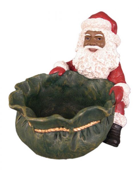 Black Santa Figurine Small Candy Dish