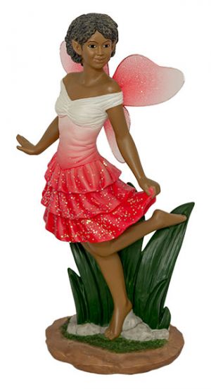 African American Fairy Dance in Red Figurine