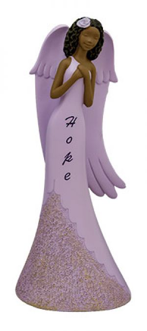 Hope Angel in purple African American Figurine