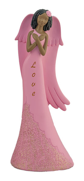 Love Angel in pink  African American Figurine