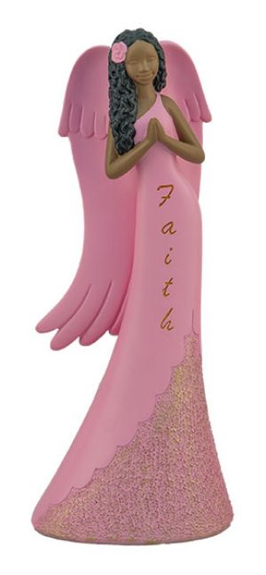 Faith Angel in pink African American Figurine