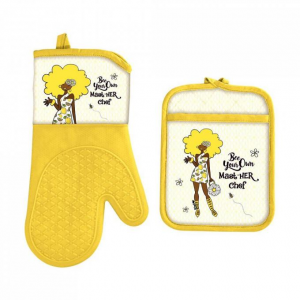 Bee Your Own Masther Chef African American Potholder Set