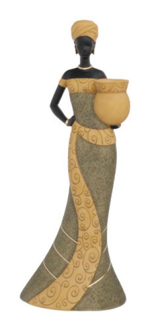 Woman in olive Two African American Candlestick