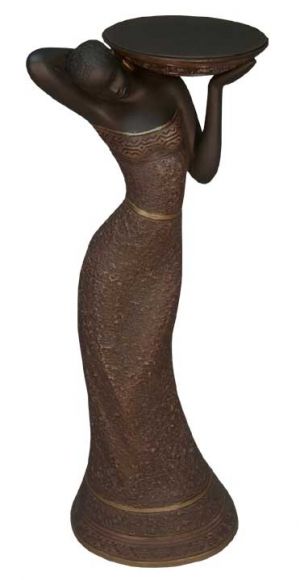 Woman Votive In Red Three  African  American Candleholder