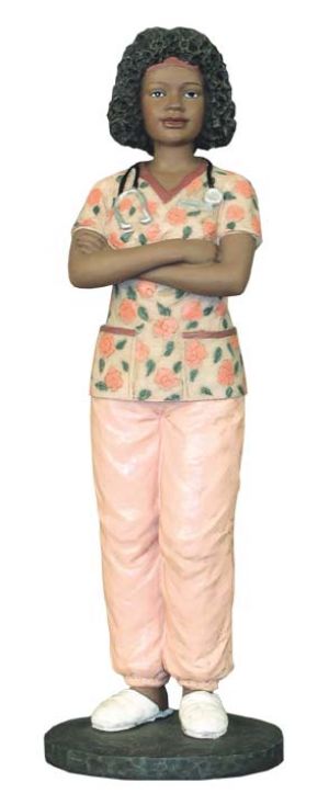 African American Nurse Figurine