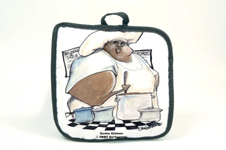 Gumbo Gibson Black Art Pot holder