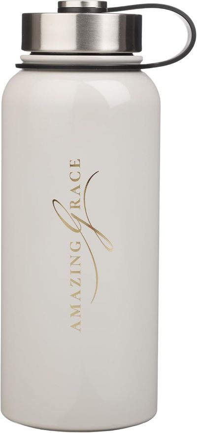 Amazing Grace White Crown of Thorns Stainless Steel Water Bottle