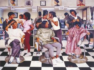 Beauty Shop Gossip 1000pc Black Art Puzzle