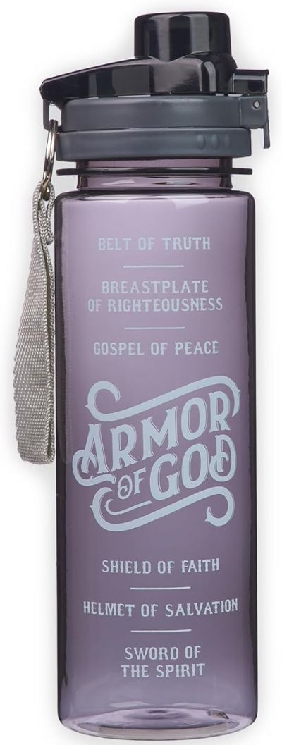 Armor of God Ephesians 6 10  18 Plastic Water Bottle in Black