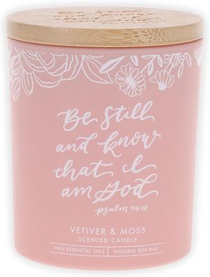 Be Still and Know Vetiver and Moss Candle in a Glass Jar  Psalm 46 10