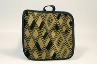 Kuba Cloth Black Art Oven Pot holder