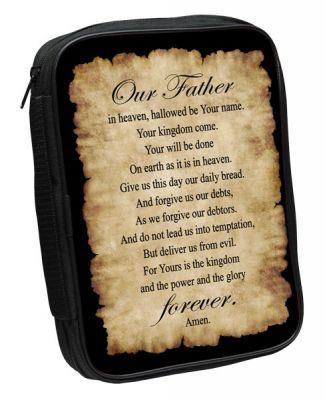 Lords Prayer Bible Cover