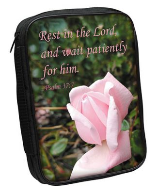 Rest in the Lord Bible Cover #1