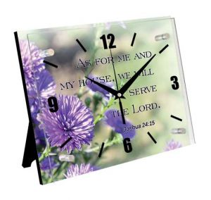 Josh 24:15 Desktop Clock