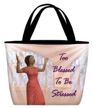 Too blessed To Be Stressed Afrocentric  HandBag