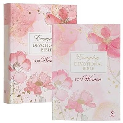 Pink Blossoms Hardcover NLT Everyday Devotional Bible for Women