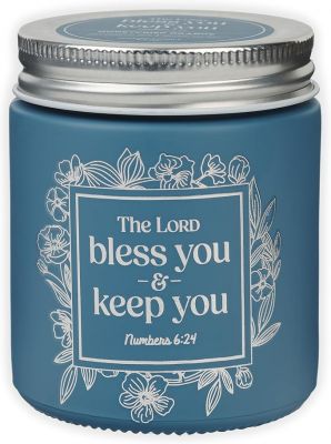 Bless You and Keep You Honeycrisp Orange Scented Candle in a Glass Jar  Numbers 6 24