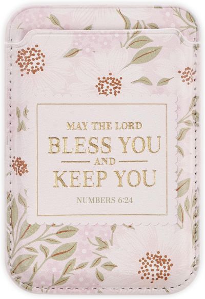Bless and Keep You Blush Bloom Faux Leather Phone Wallet  Numbers 6 24