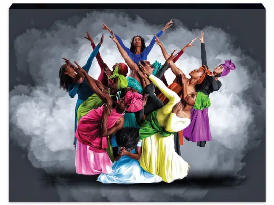 Rejoice Stretched  Large Canvas Black Art