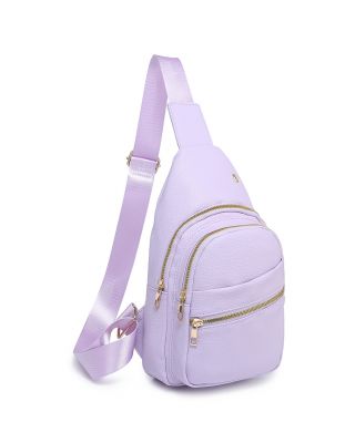 Lilac Leather Sling Bag