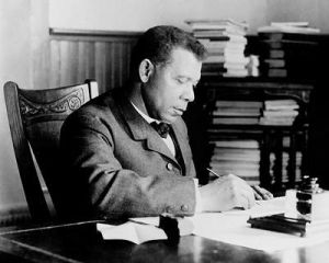 Booker T Washington at Desk Tuskegee Institute c1890 1910 Black Art