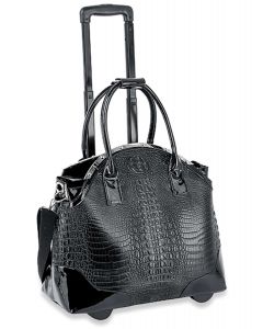 Alligator And Ostrich Black Duffle Bag