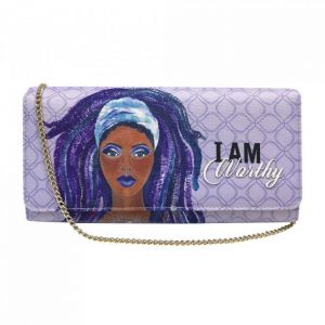 I Am Worthy Afrocentric Chain Clutch Bag #1