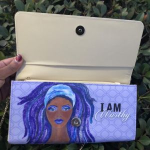 I Am Worthy Afrocentric Chain Clutch Bag #3