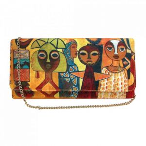 Windows 2 Africa Afrocentric Chain Clutch Bag