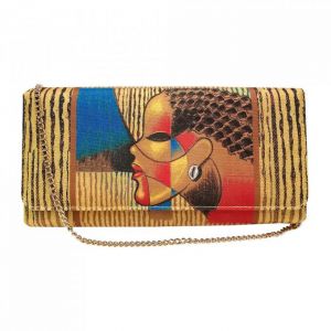 Composite Of A Woman Afrocentric Chain Clutch Bag #1