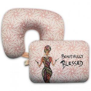 Beautifully Blessed African American Convertible Neck Pillow #1