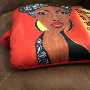 Blessed To Live Without Stress African American Convertible Neck Pillow #4