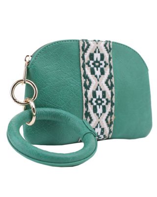 Green Aztec Cuff Ring Clutch Bag