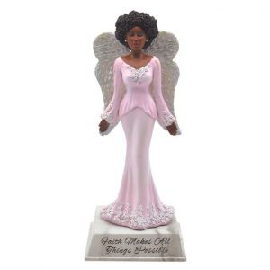 Faith Makes All Things Possible African American Figurine
