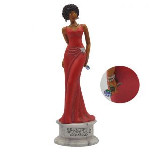 Beautiful Brave And Blessed African American Figurine #2