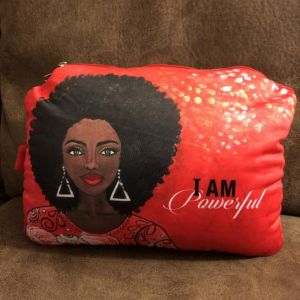 I Am Powerful African American Convertible Neck Pillow #3
