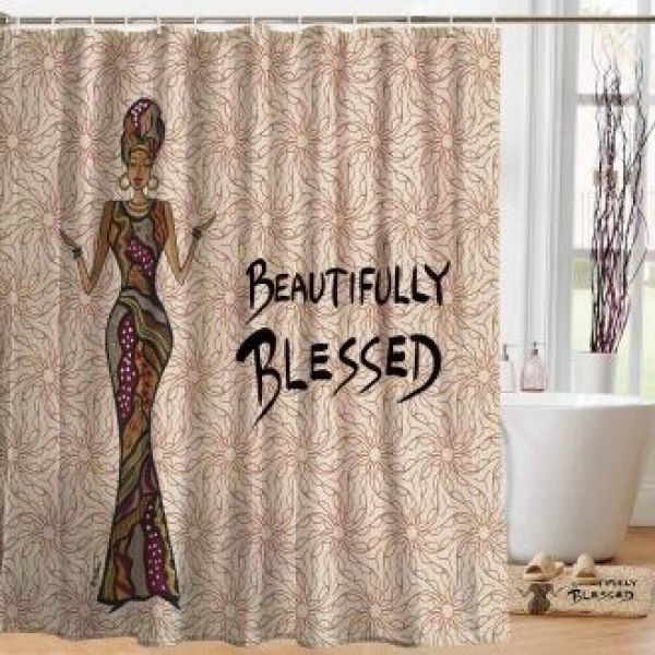 Beautifully Blessed Designer Shower Curtain