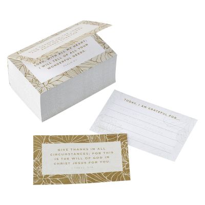 Grateful Gold and White Gratitude Jar Refill Card Packs